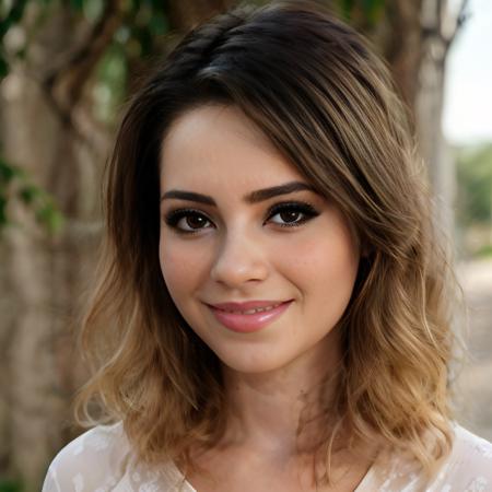 1girl, face, realistic,  <lora:Sandy Lima:0.9>, peace pose