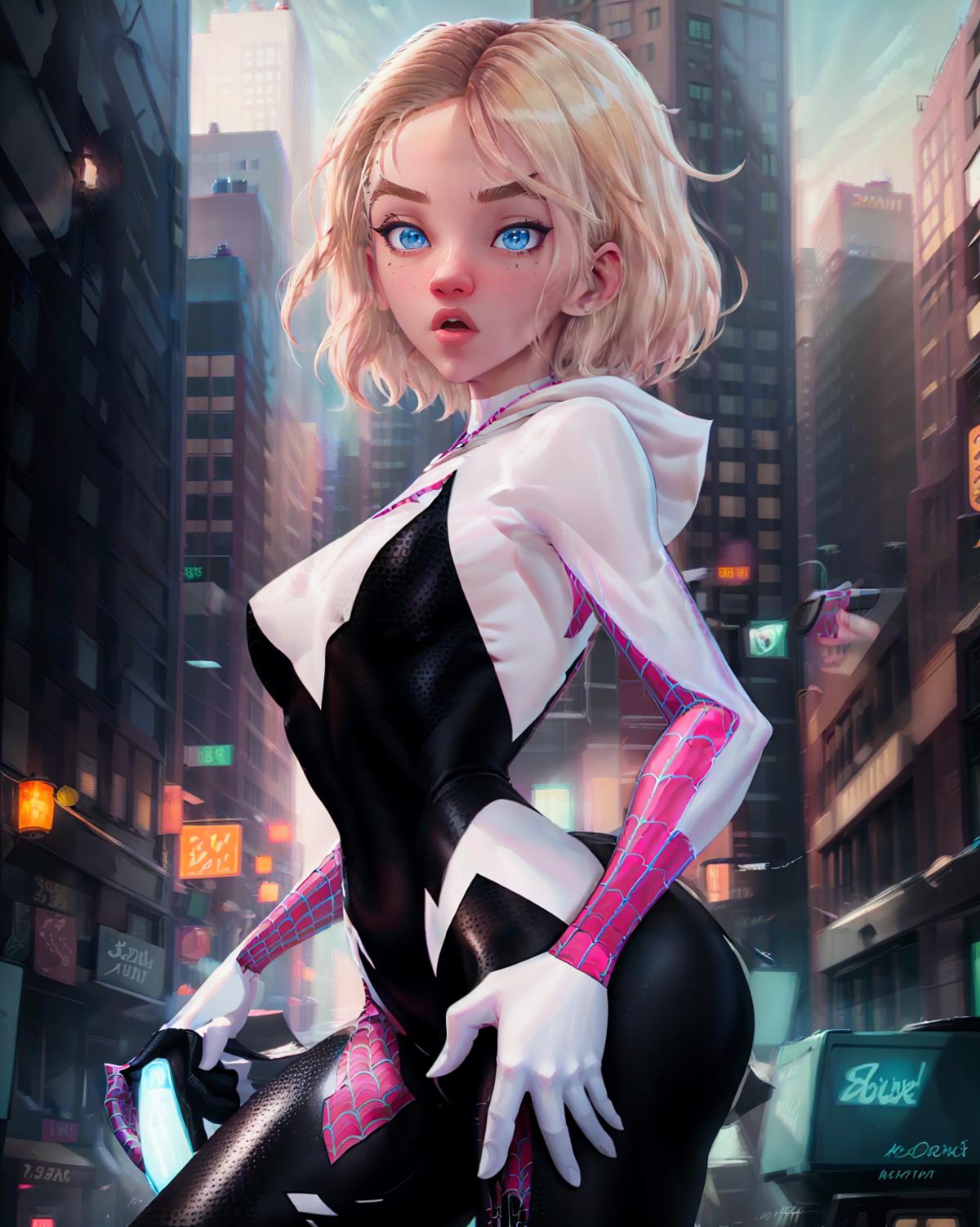 Gwen Stacy (sidecut / Spiderverse hairstyle) image by MrHong