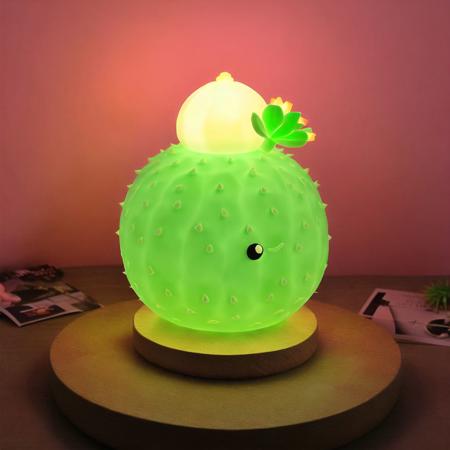 <lora:cute_lamps:1.0>, (cute_lamps:1.0),  shaped lamp, glowing, 
A sweet little cactus lamp, with a chubby, round base and prickly arms that radiate a soft, warm light.