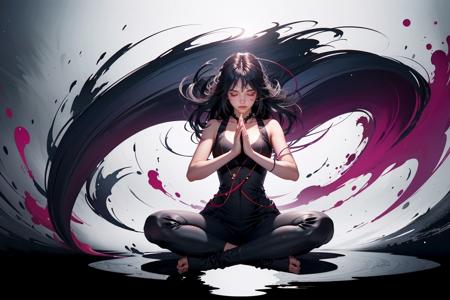 skills_pose skills_xuanwozhan meditation pose draw a knife holding knife