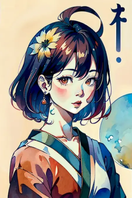 Japanese Watercolor Style