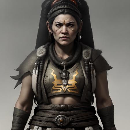 a photo of character of a yang (((female))) native american warlord, award winning image, highly detailed, 16k, video game concept art, ((tk-char)),  <lora:SPBGTK-C-Enh:0.55>