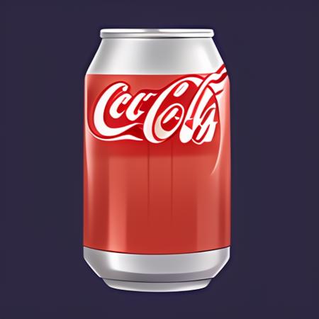 game icon institute,game icon,(Coca-Cola),still life, game icon, official art, well-structured, HD, 2d, game item icon, future style, (white background).  <lora:liwu:1>