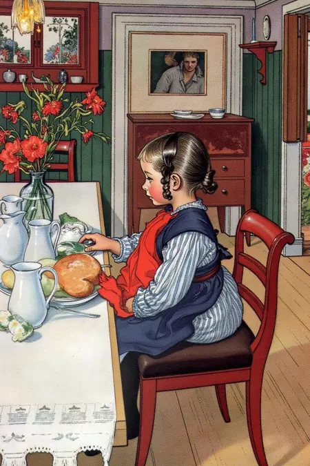 Swedish Domesticity: Carl Larsson Watercolor Painting Style