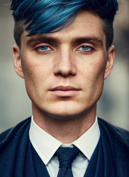 <lora:Thomas Shelby:0.8>, A stunning closeup intricate full colour portrait of (man:1), ((blue hair)),
epic character composition,
by ilya kuvshinov, alessio albi, nina masic,
sharp focus, natural lighting, subsurface scattering, f2, 35mm, film grain