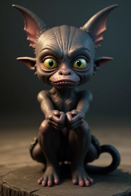 best quality, masterpiece, cute goblin with cute black cat, intricate details, whimsical, magical, high-detail, unreal engine 5, cinamatic
