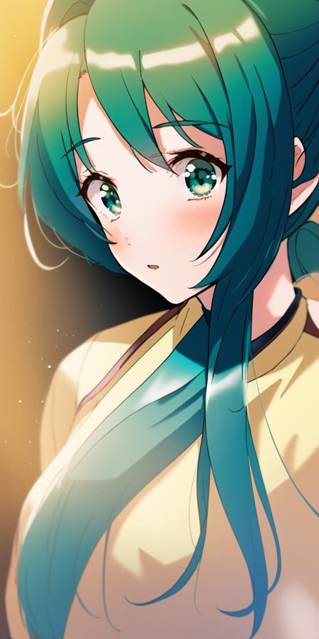 1girl, ponytail, green hair, long hair, green eyes, portrait,
<lora:SonozakiMion:0.8>, sonozaki mion,
 <lora:HanakoStyle:1>