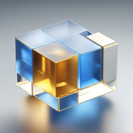 Air Force Blue|gold  Cube Ring icon,many details, octane render, transparent glass texture,frosted glass, transparent technology sense, industrial design, white background, studio lighting, sunshine, flat, minimal, quasi-object, axisymmetric, blender, C4D, best quality, 4k,<lora:090305-000007:0.7>