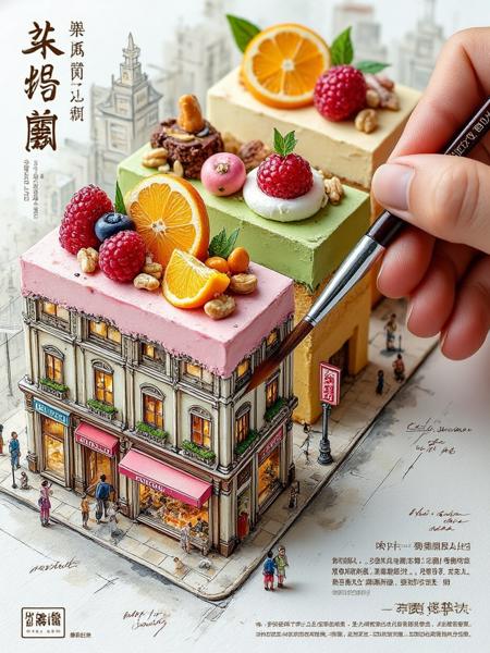 DE_Integration Of Cakes And Architecture_Dessert Scene Creation v1.0