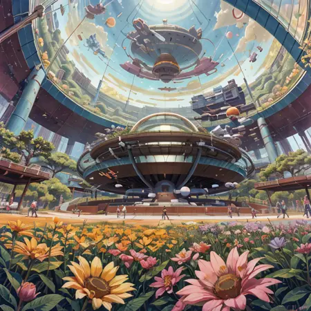 NASA 70s Space Colony Artwork