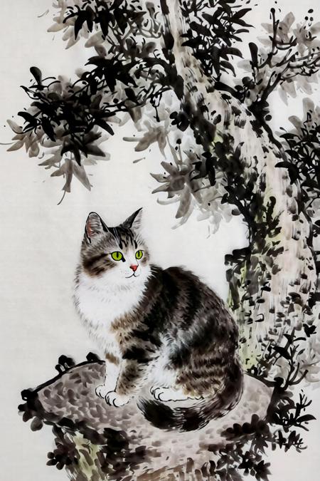 中国传统彩色水墨化风格lora v1.0