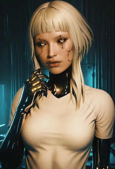 Blonde Cyborg Female V from Cyberpunk 2077 [IllustriousXL]