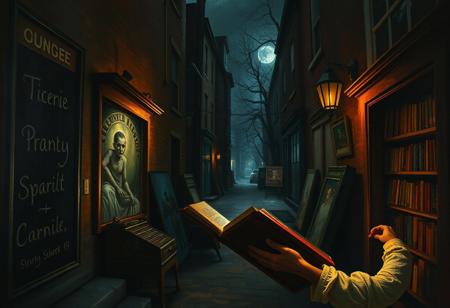 In the shadowy streets of Providence, a struggling artist named Clara discovers a hidden talent for capturing the essence of the supernatural in her paintings. One evening, while wandering the dim alleys, she stumbles upon an ancient tome in a forgotten bookstore. The book whispers secrets of long-lost spirits, promising vivid dreams and visions in exchange for her soul's essence.
As Clara immerses herself in her work, her paintings come to life, revealing eerie scenes of the town’s dark past. The spirits she conjures beg for release from their torment, but each stroke of her brush draws her deeper into their world. Clara begins to lose her grip on reality, haunted by the very entities she sought to portray.
In a climactic twist, Clara realizes the book isn’t a gateway; it’s a prison for trapped souls. To save herself and the spirits, she must destroy her most powerful painting—a canvas that binds them to their suffering. With sacrifice and resolution, Clara learns the true cost of creation, turning her art into an instrument of liberation rather than a tool of entrapment.
