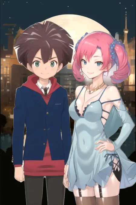 Hiro Amanokawa x Nokia Shiramine (Digimon)