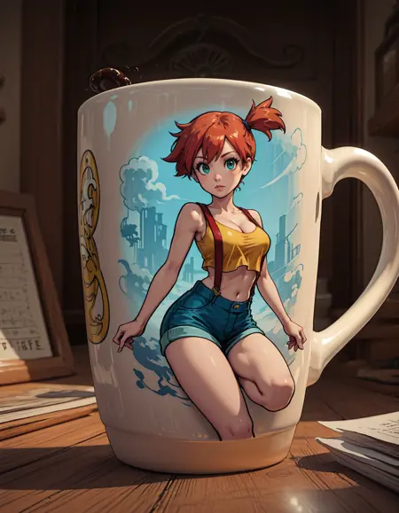Character on a Cup | Mug on a Mug | [Illustrious]