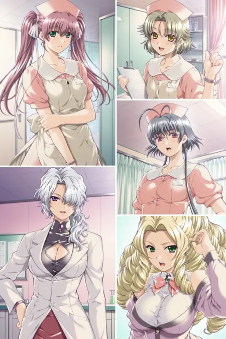 [illustrious XL] 5 in 1，《Night Shift Nurses 3》/《夜勤病栋3》Yuu Yagami- Artist Style