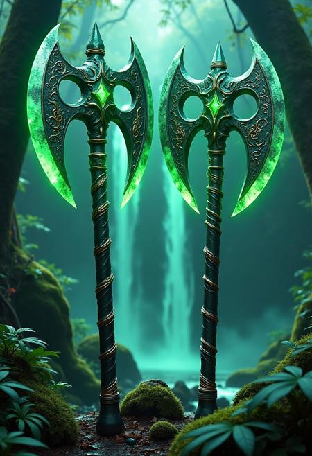E_Fantasy Battle Axe Design_Magic Scene Generation v1.0