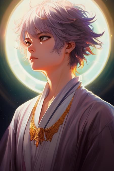 <lora:killua_zoldyck:0.65> 1boy ,killua_zoldyck, solo,ultra realistic photo portrait , colorful, painting burst, beautiful symmetrical face, nonchalant kind look, realistic round eyes, tone mapped, intricate, elegant, highly detailed, digital painting, artstation, concept art, smooth, sharp focus, illustration, dreamy magical atmosphere, art by artgerm and greg rutkowski and alphonse mucha, 4k, 8k