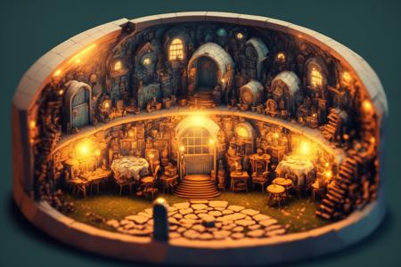 duskametrik hobbit house lord of the rings incredibly detailed background bokeh rim lighting  duskametrik