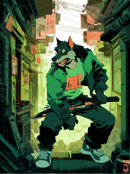 limited palette——big_squid_man artist film grain