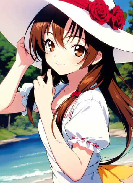 HayamiAyumi, HayamiAyumi, brown hair,　twintails, brown eyes, long hair, ponytail, hair ribbon,  ribbon,