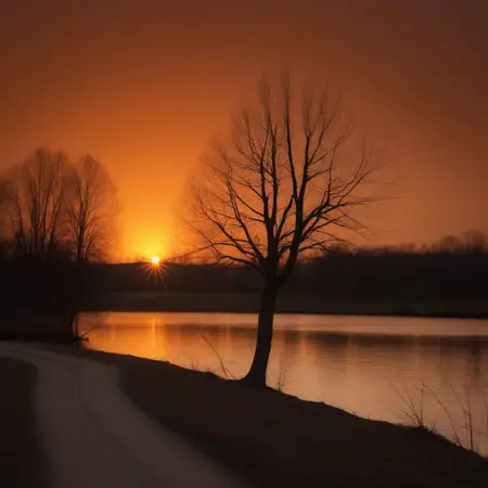 Country Lake Sunrise
