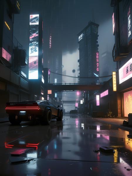 <lora:3DCyberpunkStyle_Hap_XL:1.3>, masterpiece,3d, 3d render, cyberpunk,UHD,highres,absurdes,cyberpunk aesthetic, evening,procedural generation,  ink splashes, rough ink sketch, moody.