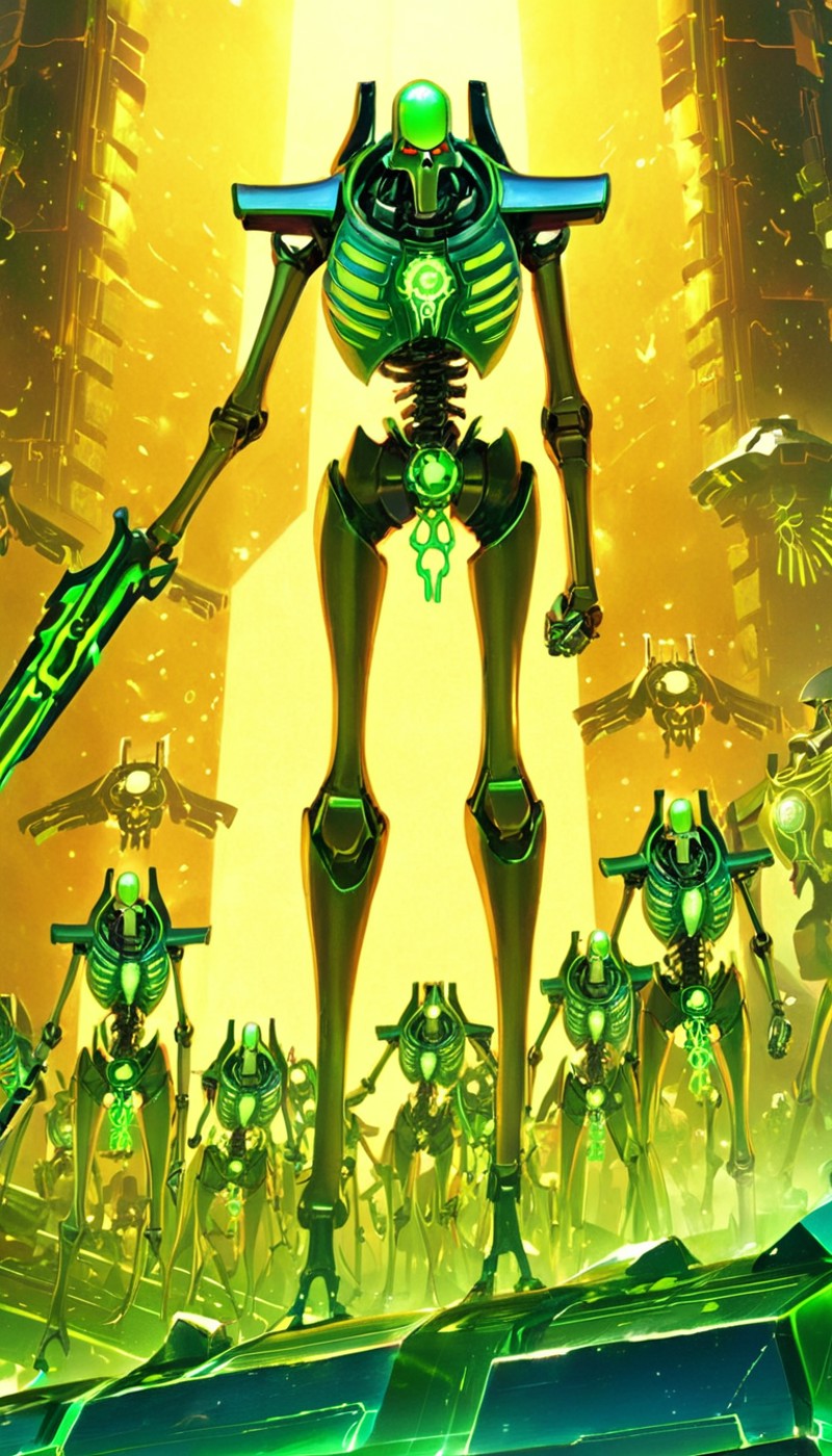 anime artwork Necrons, scenery, detailed background, masterpiece, best quality, high quality, absurdres <lora:necrons_xl_v...