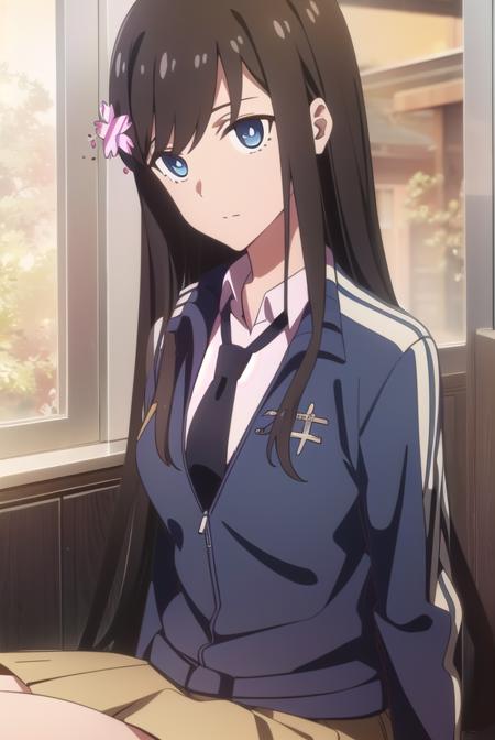 sunrong, <lyco:sunrong-lyco-nochekaiser:1>,
sun rong, long hair, black hair, hair ornament, ahoge, blue eyes, hair flower,
BREAK skirt, school uniform, jacket, pleated skirt, necktie, kneehighs,
BREAK looking at viewer,
BREAK indoors, classroom,
BREAK <lyco:GoodHands-beta2:1>, (masterpiece:1.2), best quality, high resolution, unity 8k wallpaper, (illustration:0.8), (beautiful detailed eyes:1.6), extremely detailed face, perfect lighting, extremely detailed CG, (perfect hands, perfect anatomy),