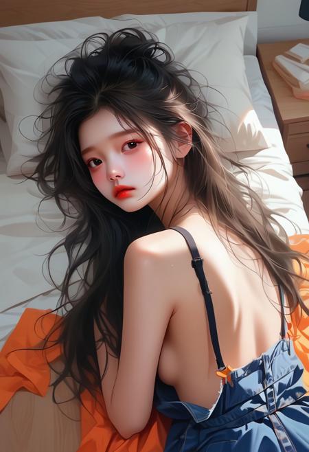 ZionR, black hair, long hair, messy hair, black eyes