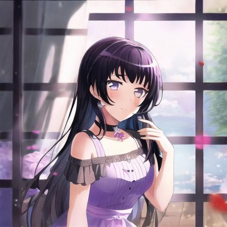 1girl, purple eyes, black_hair, masterpiece, best quality,