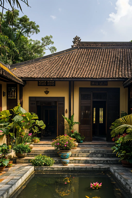exterior  vietnamese heritage house