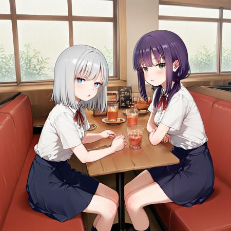 Family Restaurant (Side View, Inside)横から見たファミレス｜IL IL