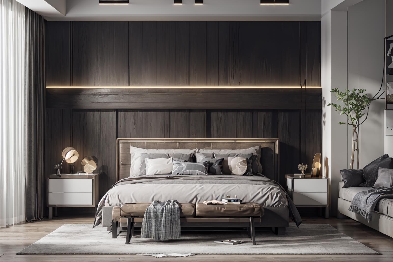 室内设计-现代卧室生成器|Modern Bedroom Generator image by NayutaX