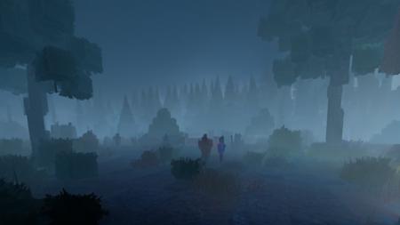 <lora:STALCRAFT-000013:1>  forest , grass , night , atmosphere