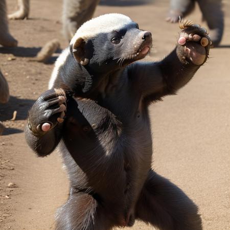 honeybadger as a ufc fighter <lora:HoneyBadger:0.7>