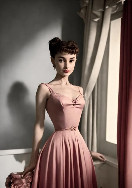 photo of a woman, drHpbrn amazing, wearing an pink dress, intrincate clothing, sexy, heroine
<lyco:Audrey Hepburn_v3.0b-21:1>