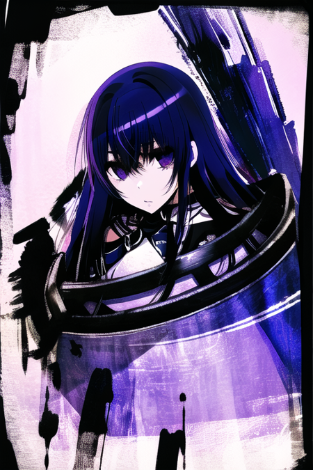 <lora:dark_knight_final:1>,
<lora:aiHoshinoLycorisOshiNoKo_v25:0.7>, ai hoshino, star on eyes, dark, dark knight, brush, ink, calligraphy brush, face, shield, purple eyes, black hair, very long hair