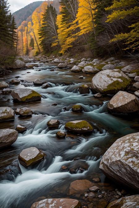 love rock creek landscape, raw photo, wide-angle lens, scenic, 4k, fully sharp, crisp, hyper-detailed