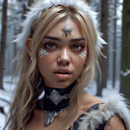 (Nordic Warrior), (Female),masturbating , (Fantasy snowy Setting), | (Kneeling on the forest floor at a creek), | (FULL BODY Generation!!!), | (Insane clothing details), (Beautiful nordic furry Outfit), (aesthetic style), (Choker), (Earings), (High Heels), (Stockings), (hair accessoires), | (Long beautiful hair), (interesting hair style), (Beautiful Face), (shiny Eyes), (Light skin), (Human face expression), | (Kynetic body parts), (body in motion), (realistic face), (realistic limbs), (Proportionate body), (Human Anatomy), | (Complex Background), (High Resolution Image), (Cinematic), (stunning visuals), (professional composition),