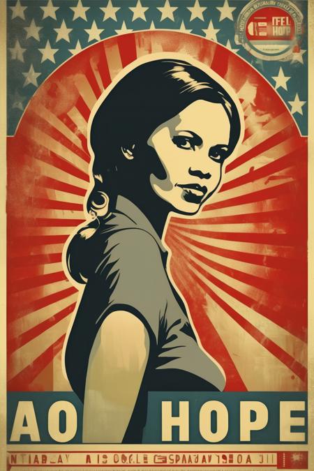 <lora:Shepard Fairey Style:1>Shepard Fairey Style - a shepard fairey style poster of a female pregnant office employee. she should look empowered like the obama hope poster.