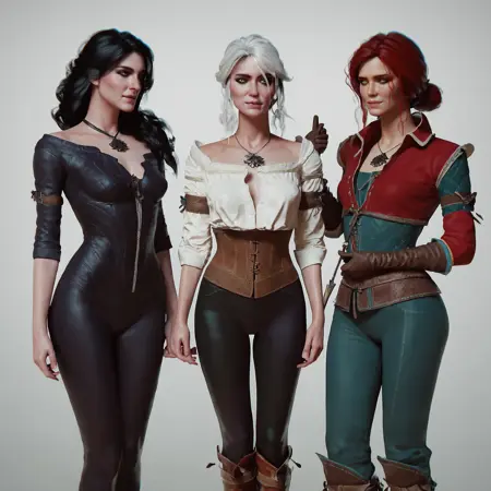 Witcher 3 Ciri, Yennefer, and Triss