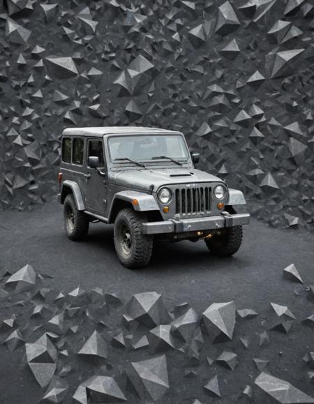[ (stylized by Tang Yau Hoong:1.3) and Magali Villeneuve:14], On pale black paper, Polygional Jeep, Lomography, Complex background, creative, fractal
