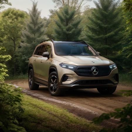 Commercial photograph of an EQS SUV Mercedes traversing forest, lush, green, golden hour, cinematic, 4k, volumetric lighting <lora:MercedesEVs-05:1>, (good composition), (in frame), centered, 8k, 4k, detailed, attractive, beautiful, impressive, photorealistic, realistic, cinematic composition, volumetric lighting, high-resolution, vivid, detailed, stunning, professional, lifelike, crisp, flawless, DSLR, 4k, 8k, 16k, 1024, 2048, 4096, detailed, sharp, best quality, high quality, highres, absurdres