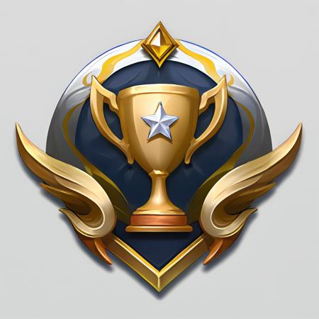 masterpiece, rank game icon,8k, <lora:rankgameicon_Hap_XL:1.6>, icon set for tournament winners positions: 1, 2 and 3ï¼