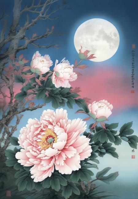 国画Chinese Painting | 工笔画牡丹(Meticulous painting of peony 