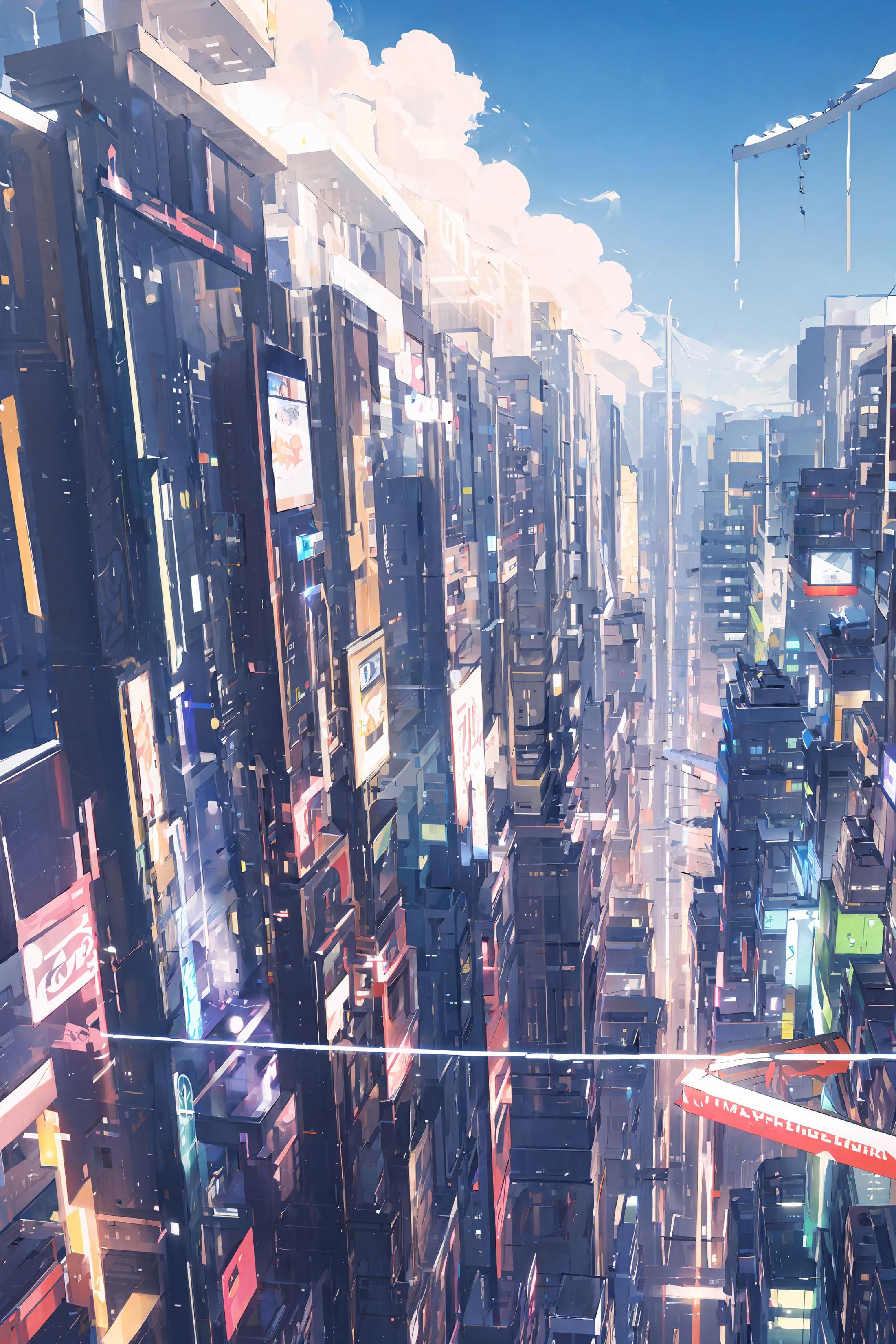 赛博世界/Cyberworld/赛博朋克场景 Lora image by chosen