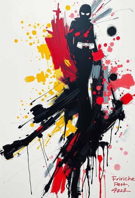 nothing, expressive art, hard stroke painting style