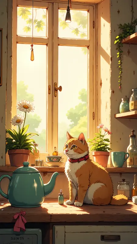 Cartoon Flux Lora | Line Warm Illustration