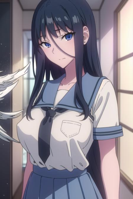 misasuzuhara, <lyco:misasuzuhara-LYCORIStest:1>, 
misa suzuhara, long hair, black hair, very long hair, (large breast:1.2), hair between eyes
BREAK skirt, school uniform, pleated skirt, serafuku, socks,
BREAK looking at viewer, 
BREAK indoors, classroom, 
BREAK <lora:GoodHands-vanilla:1>, (masterpiece:1.2), best quality, high resolution, unity 8k wallpaper, (illustration:0.8), (beautiful detailed eyes:1.6), extremely detailed face, perfect lighting, extremely detailed CG, (perfect hands, perfect anatomy),